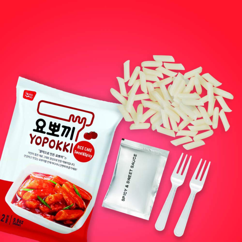 Instant Tteokbokki Rice Cake | Pack Of 2 Popular Korean Snack With A Spicy Sauce - Fresh Stock Dated December 2025