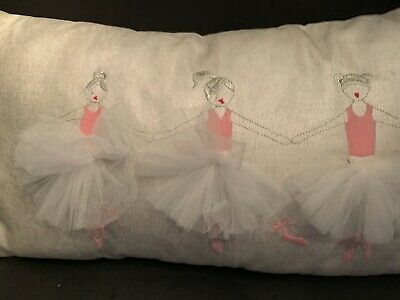 Pottery Barn Kids Ballet PILLOW w/ Ballerina Tutu Bed Teen Dance Pre-O - Fresh Stock Dated December 2025