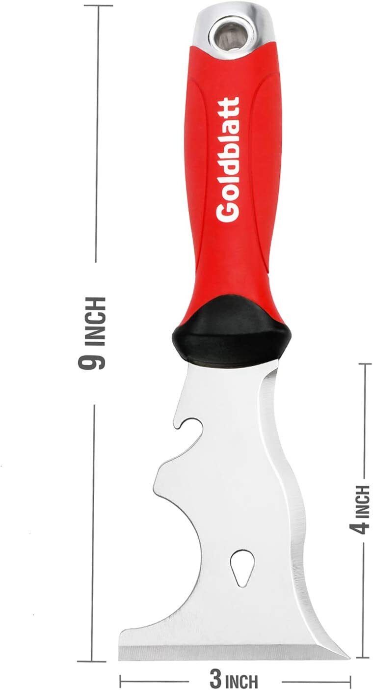Paint Scraper 9-in-1 Stainless Steel Putty Knife multi-function scraper tool - Fresh Stock Dated February 2026