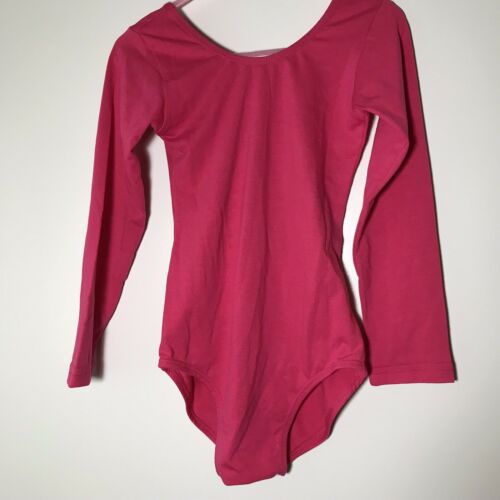 Wenchoice Pink Long Sleeve Leotard Girls L (4-7 Years) - Fresh Stock Dated December 2025