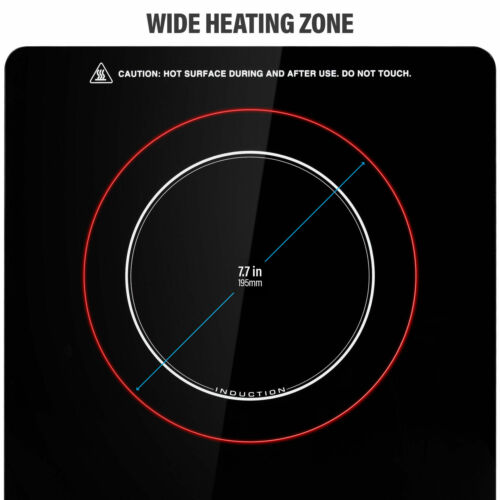 1500W Portable Induction Cooktop Countertop Burner with 15 Temp and Power Levels - Fresh Stock Dated December 2025