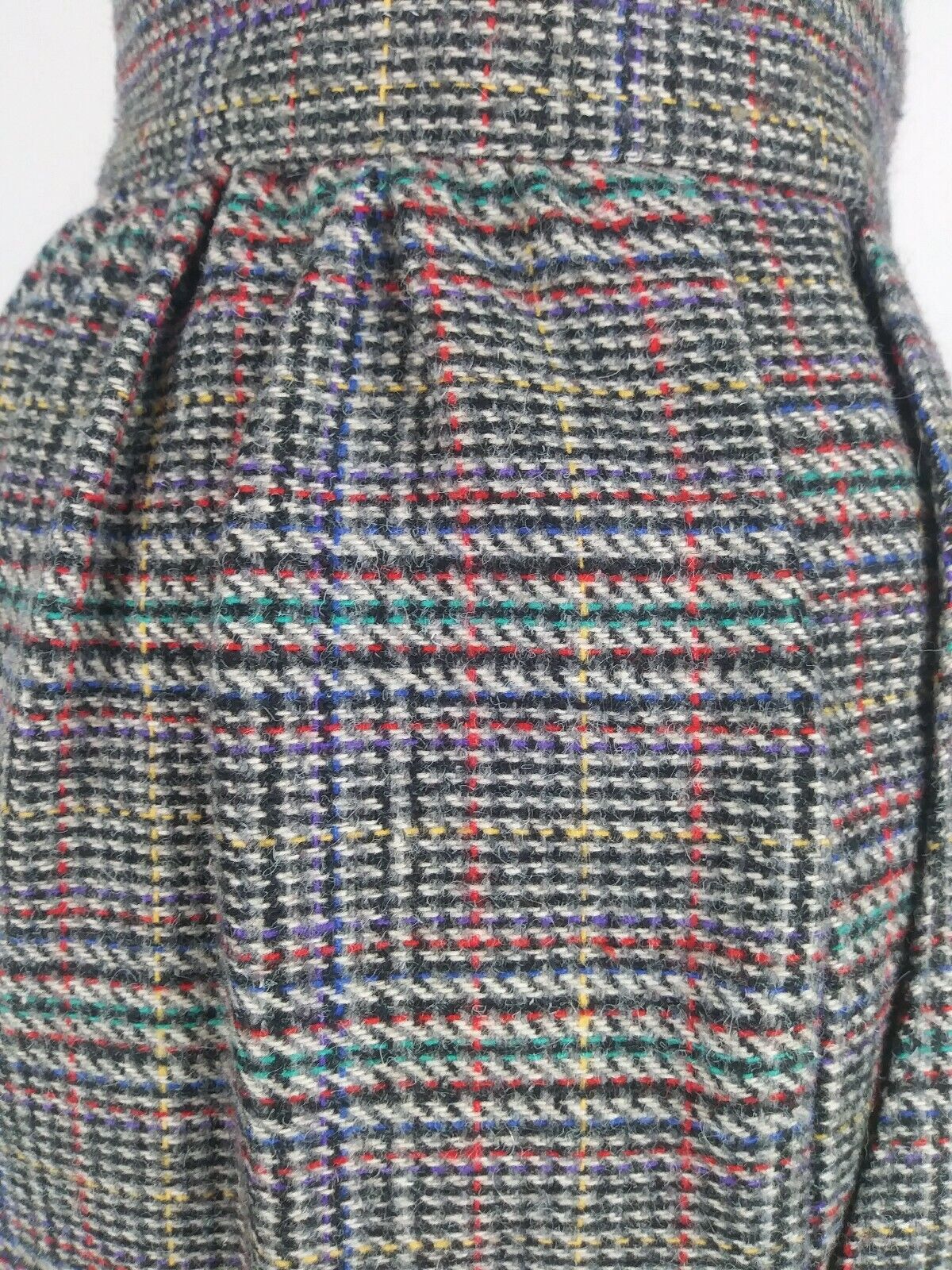 TR Bentley vintage skirt medium wool blend plaid knee length pleated MADE IN USA - Fresh Stock Dated March 2026