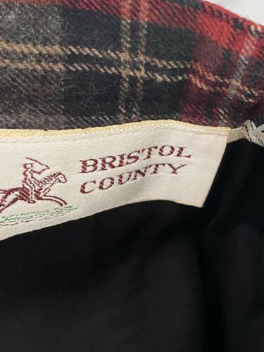 Vintage Wool Plaid Skirt Bristol Country Gray Red Lined 14 - Fresh Stock Dated February 2026