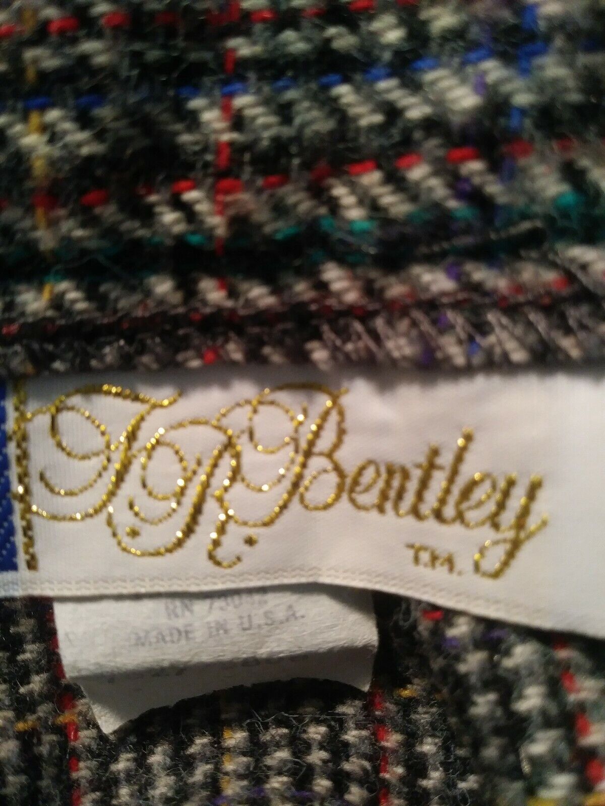 TR Bentley vintage skirt medium wool blend plaid knee length pleated MADE IN USA - Fresh Stock Dated March 2026