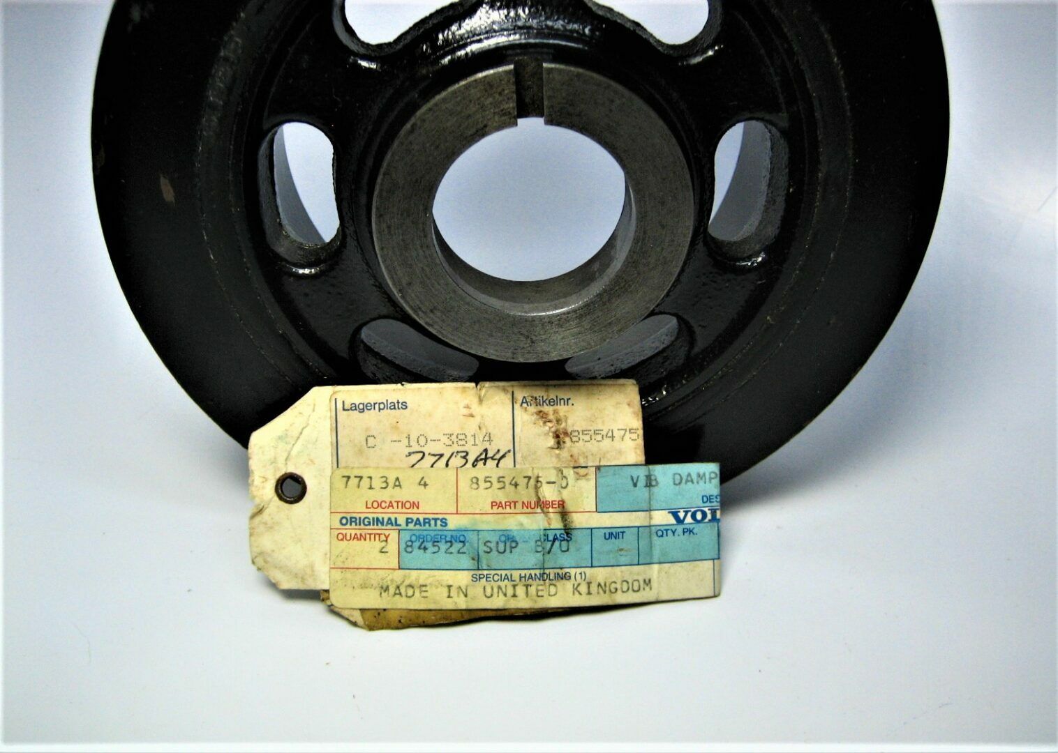 Volvo Penta 3509299 OEM ~NEW~ AQ Sterndrive Pulley Harmonic Vibration Damper - Fresh Stock Dated February 2026