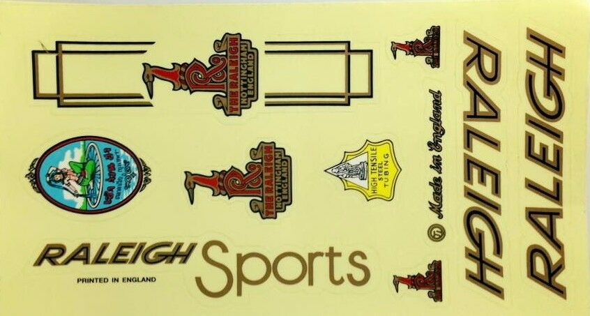 RALEIGH SPORT DECAL RETRO VINTAGE BIKE BICYCLE PART STICKER CYCLING GOOD ENGLAND - Fresh Stock Dated December 2025