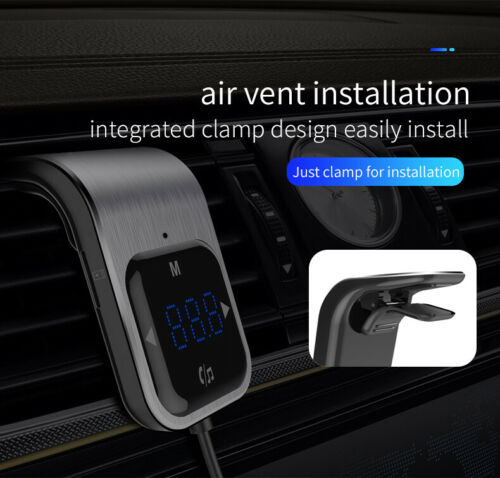 Bluetooth car FM Transmitter mp3 Player handfree Radio Adapter SD TF USB CHARGER - Fresh Stock Dated December 2025
