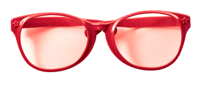 JUMBO RED EYE FRAME GLASSES BIG Lenses Clown Nerd Funny Giant Joke Sunglasses - Fresh Stock Dated February 2026