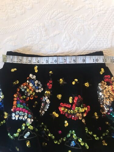 Girls vintage 1950’s Black Velvet Sequin Circle Skirt And Top Set - Fresh Stock Dated February 2026