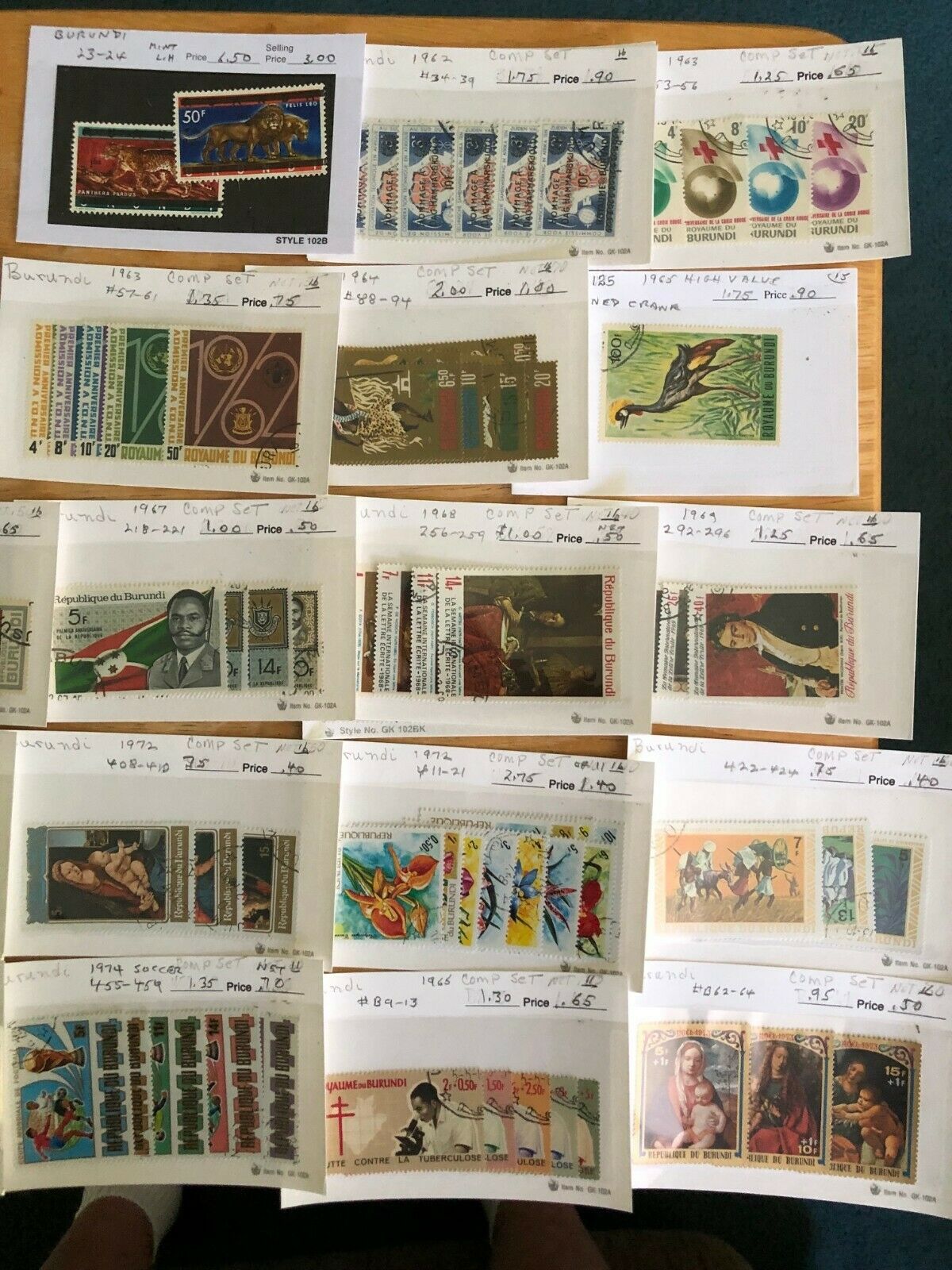 Burundi Lot, MNH (a few), Mh (some), Used (Primarily) - Fresh Stock Dated December 2025