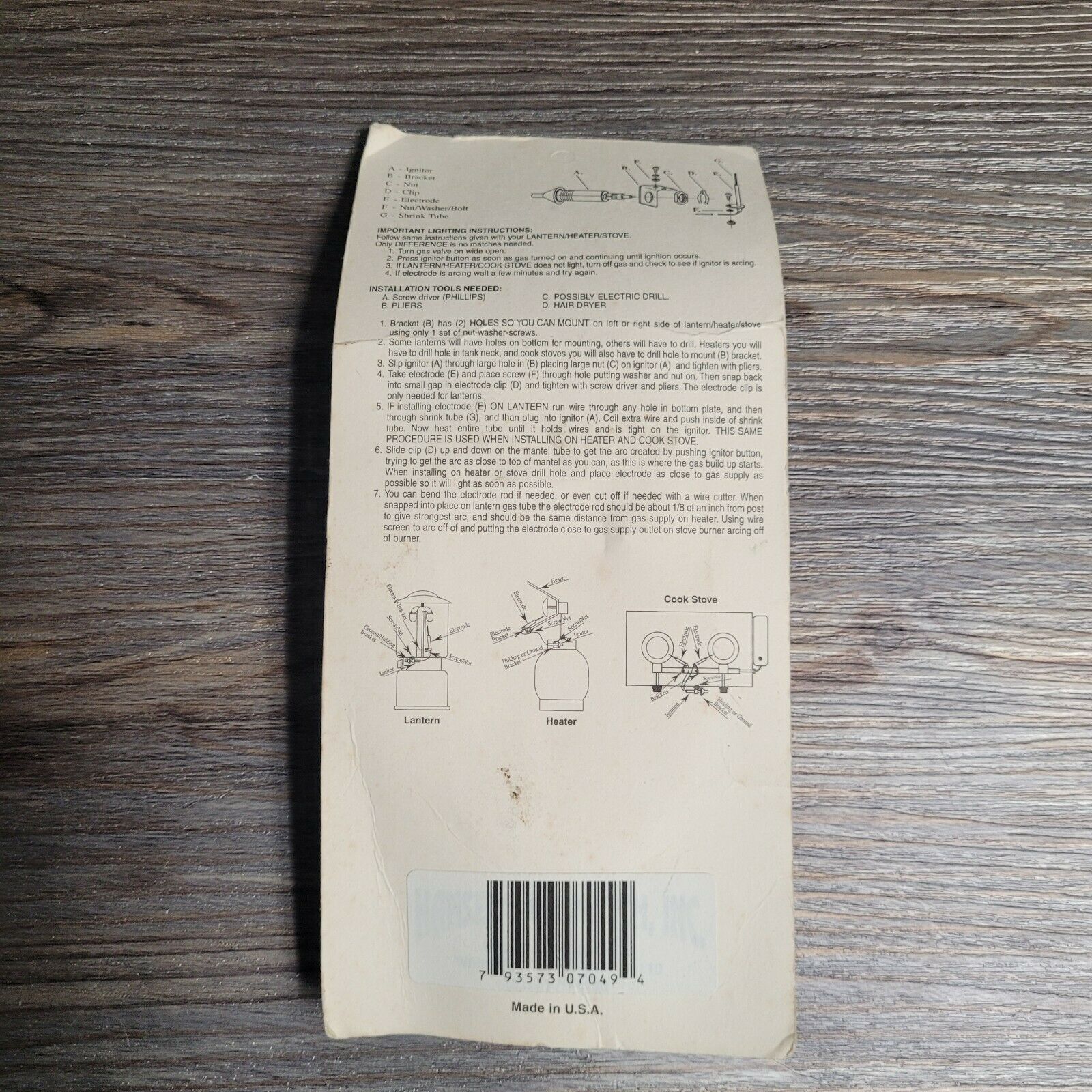 Hansens No Match Inc Electric Ignitor For Lanterns Heaters Cook Stoves NOS - Fresh Stock Dated February 2026