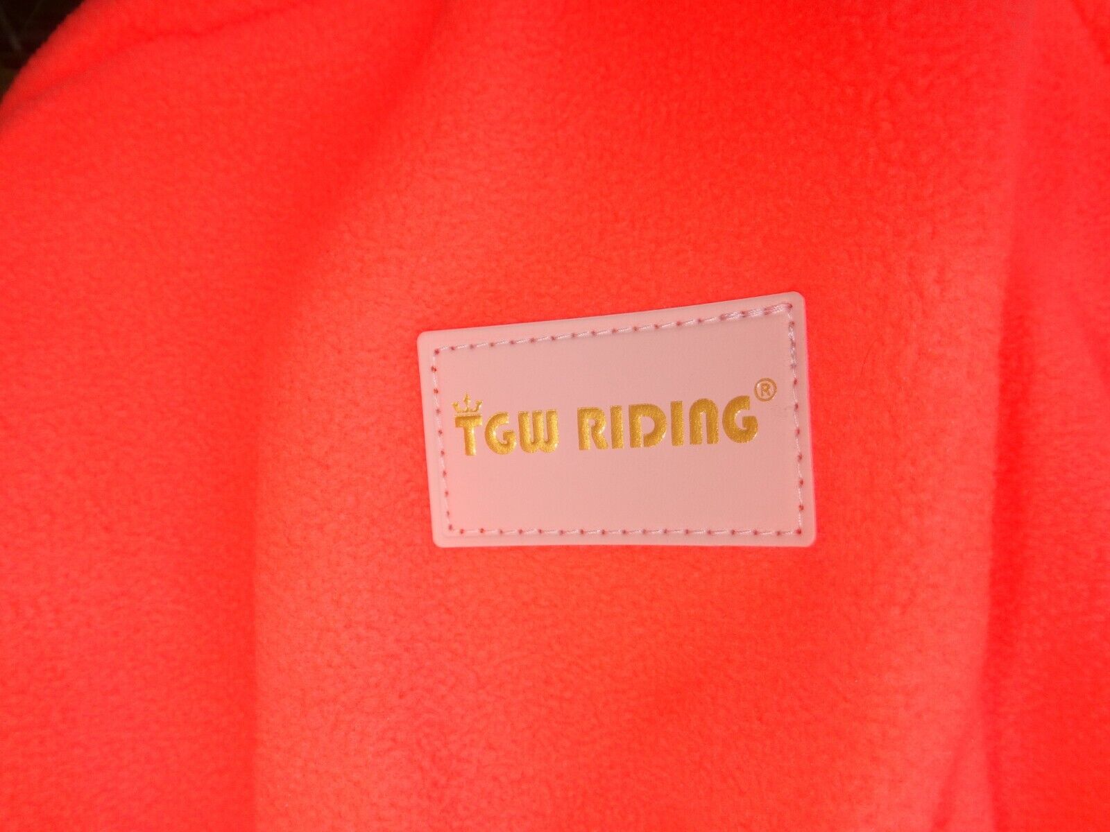 TGW RIDING English Saddle Cover - CORAL/ORANGE - Soft Material - GREAT! - Fresh Stock Dated December 2025