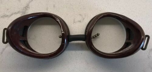 Vintage Bakelite Safety Or Motorcycle Goggles Use For Costume Steampunk Cosplay - Fresh Stock Dated December 2025