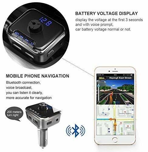 Wireless In-Car Bluetooth FM Transmitter Radio Adapter, FM Transmitter Aux Worke - Fresh Stock Dated February 2026