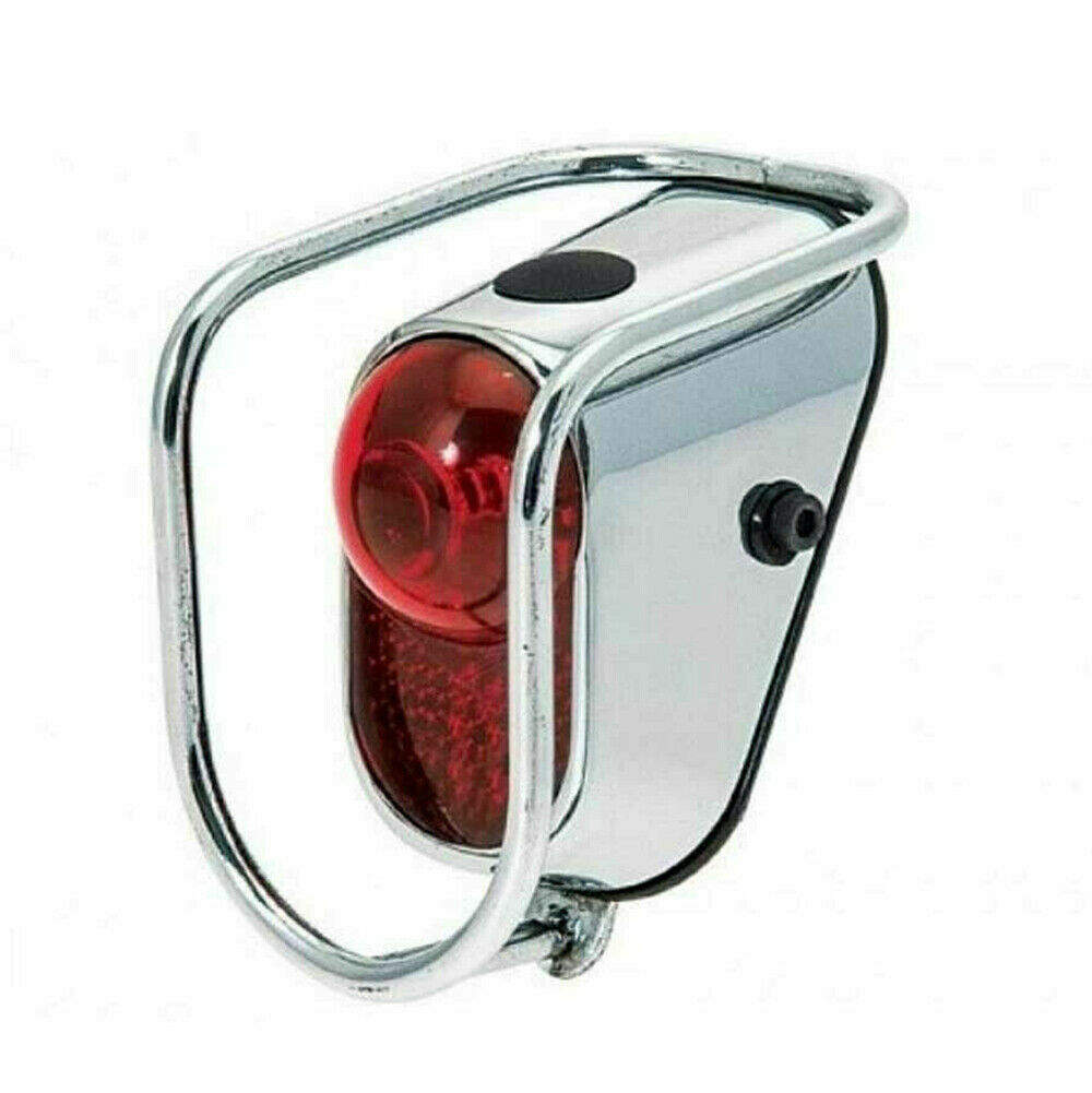 Vintage Bicycle Tail Light / Retro Rear Lamp / Classic LED Back Light Metal - Fresh Stock Dated December 2025