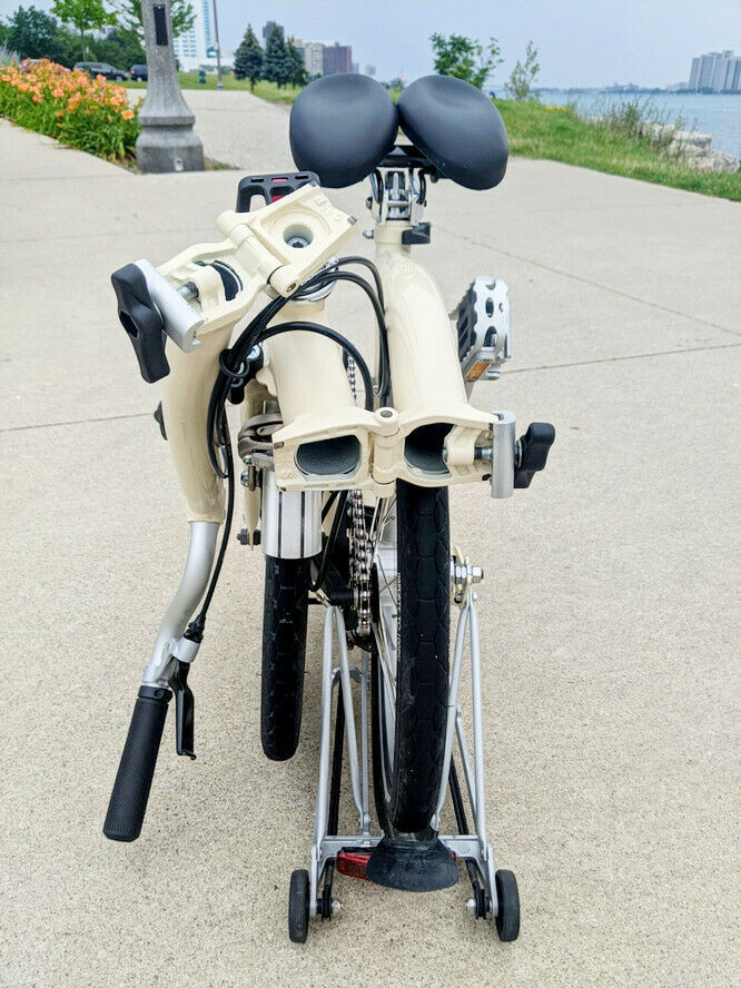 2018 Model Year Brompton M3R Ivory White Folding Bicycle - Fresh Stock Dated December 2025