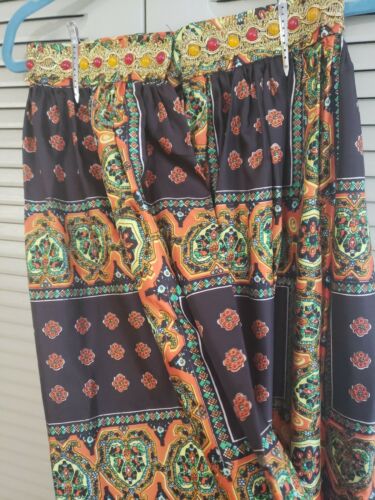 Vintage Handmade Xs  Brown & Orange Handmade Maxi Skirt - Fresh Stock Dated March 2026