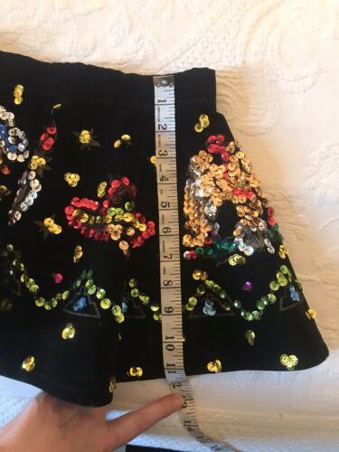 Girls vintage 1950’s Black Velvet Sequin Circle Skirt And Top Set - Fresh Stock Dated February 2026