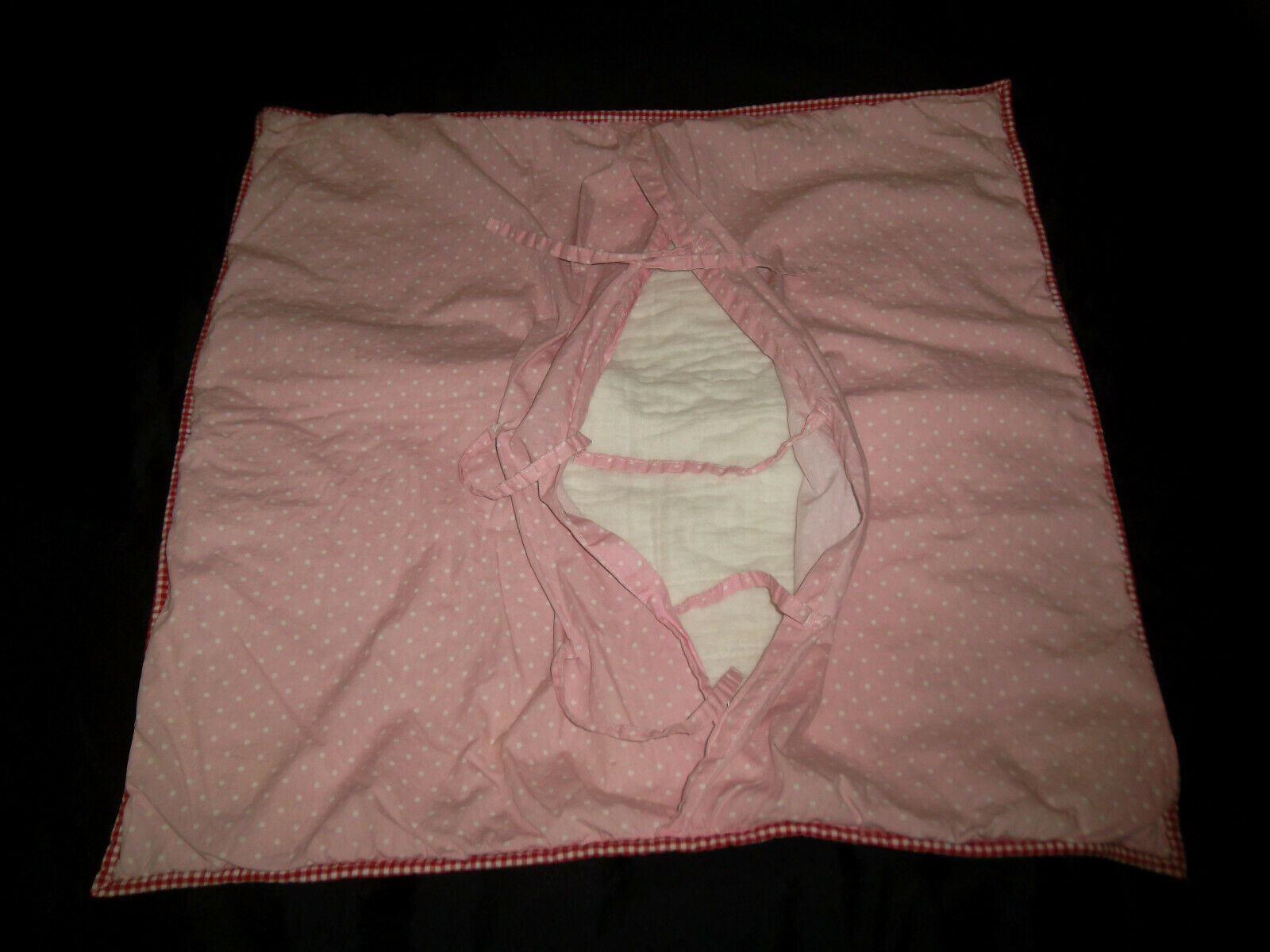 Pottery Barn Kids Quilted Patchwork Euro Pillow Sham Gingham Polkadot Floral Tie - Fresh Stock Dated December 2025