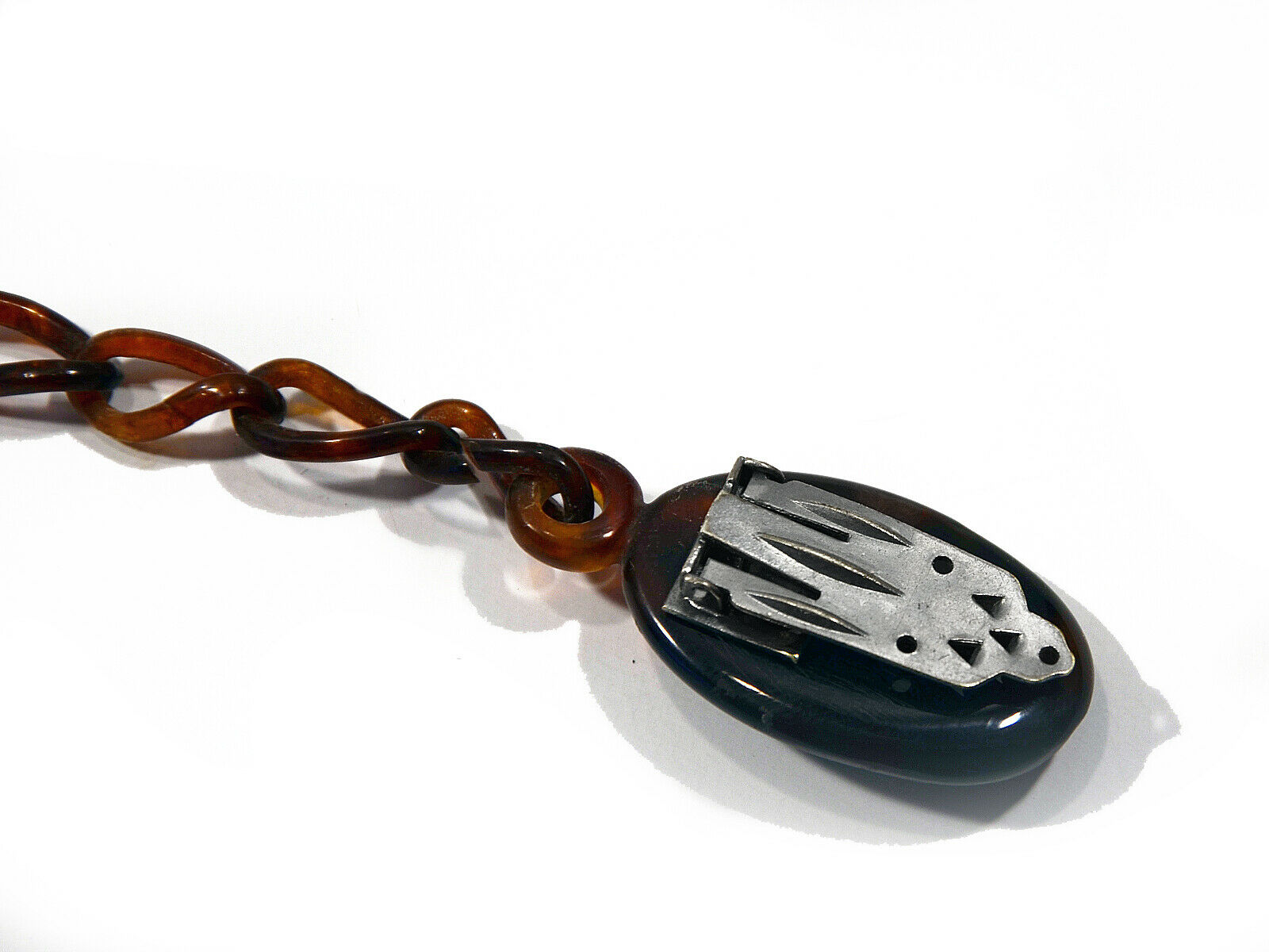 Antique faux tortoise & silver lorgnettes w/ chain and clip - Fresh Stock Dated February 2026