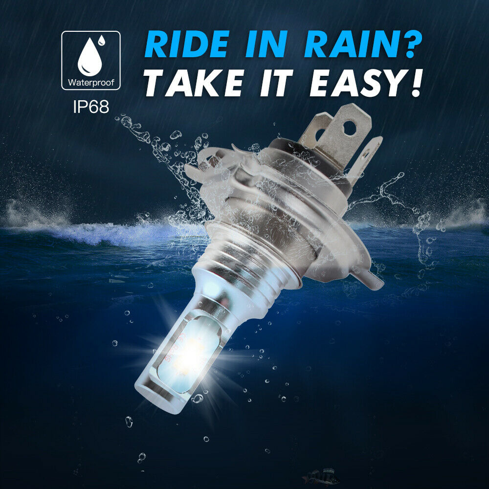 For Harley Dyna Low Rider FXDL 1993-2009 2x H4 9003 LED Headlights Bright Bulbs - Fresh Stock Dated February 2026