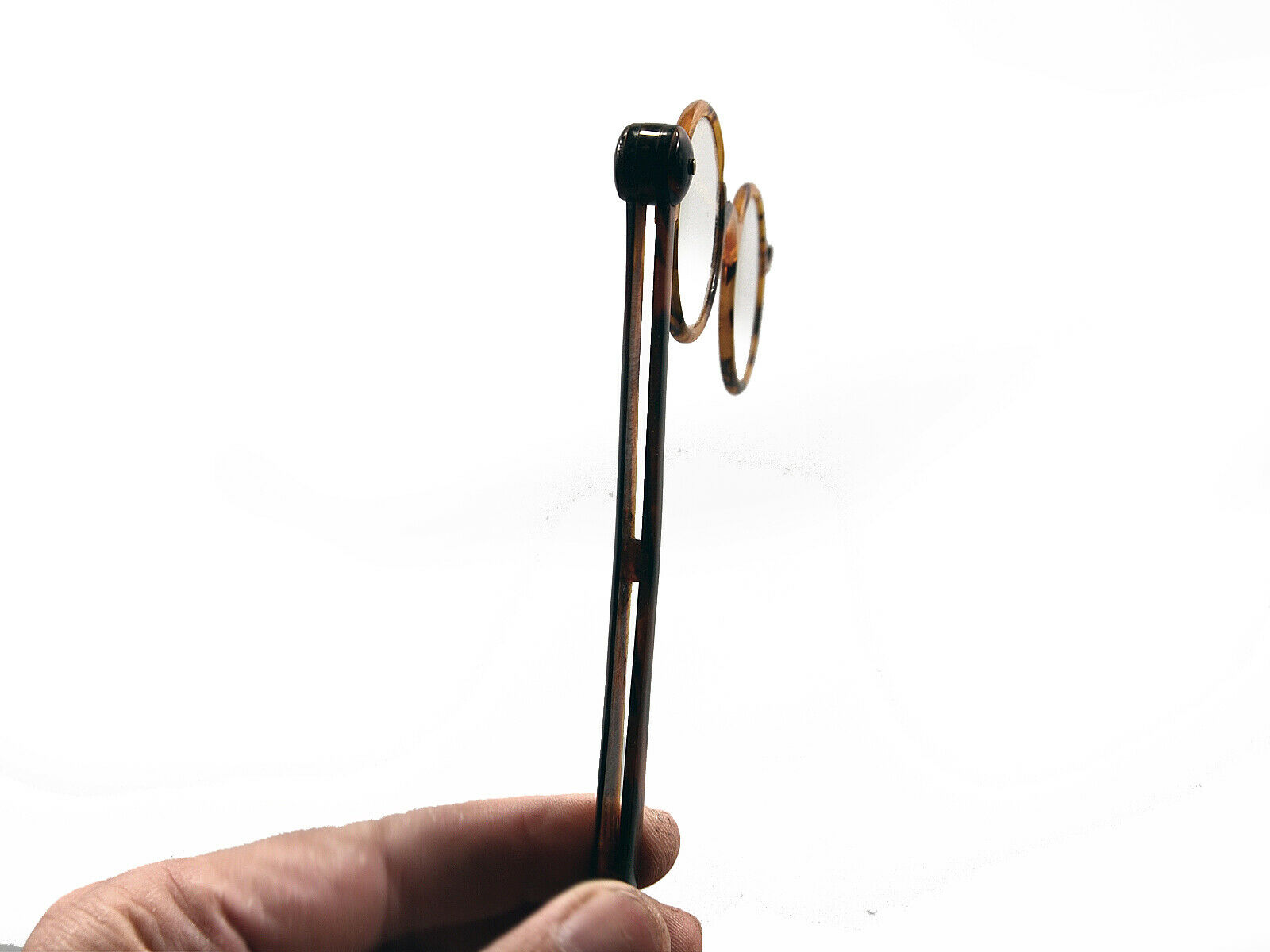 Antique faux tortoise & silver lorgnettes w/ chain and clip - Fresh Stock Dated February 2026