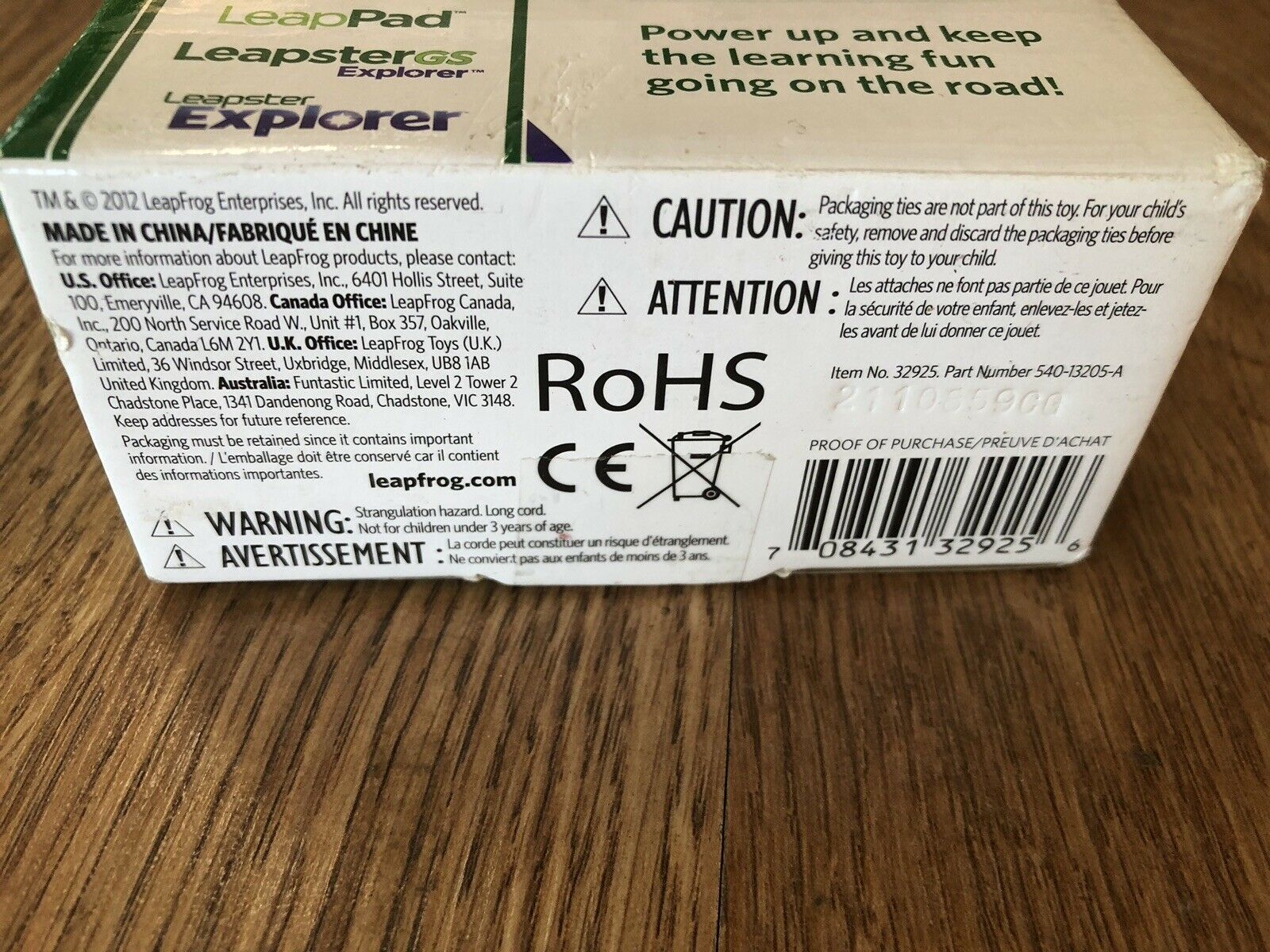 Leapfrog Car Adapter FOR PAD/PAD2/LEAPSTERGS/EXPLORER - Fresh Stock Dated February 2026