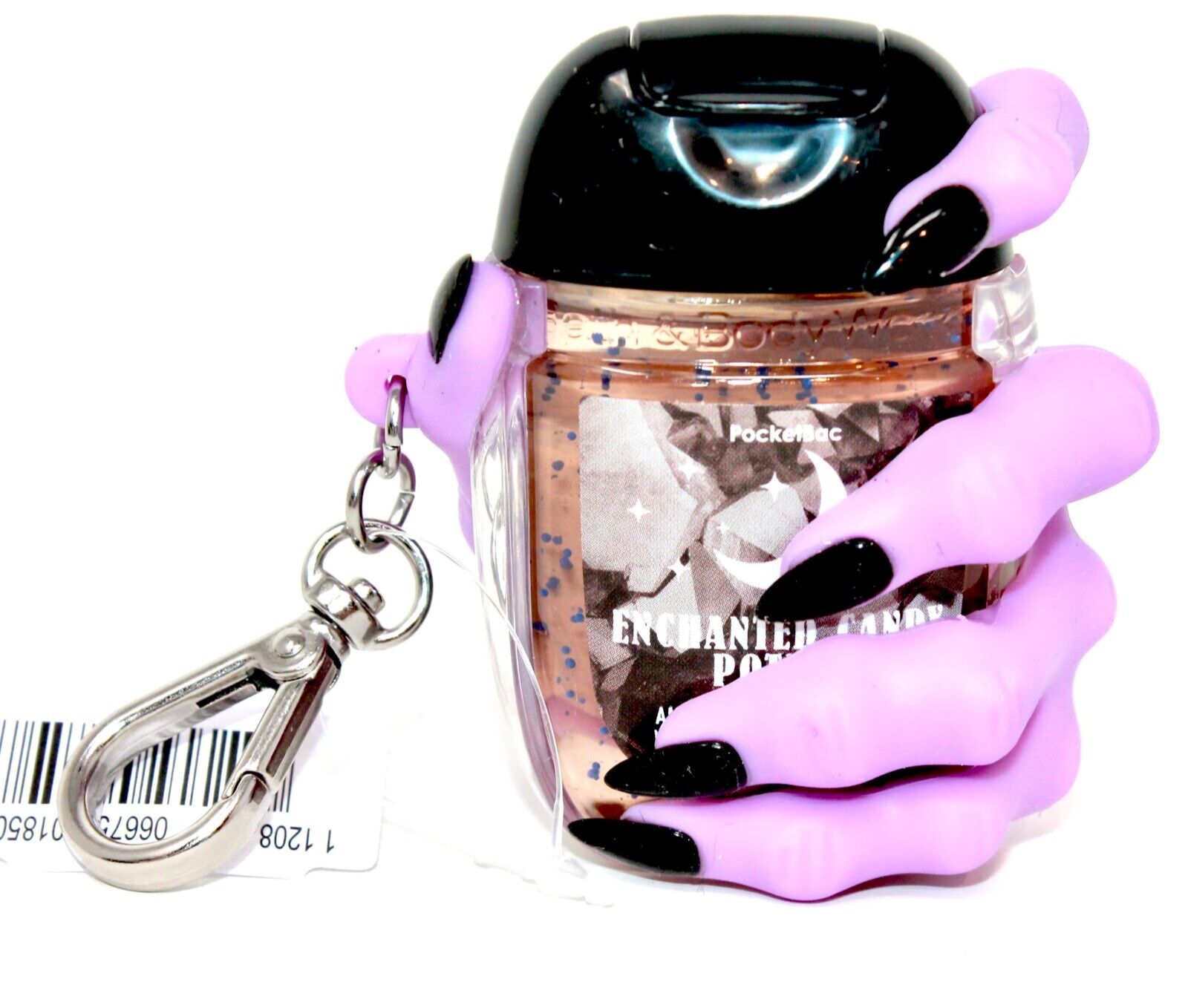 Bath & Body Works Pocketbac Holder Antibacterial Gel Purple Witch Hand Halloween - Fresh Stock Dated February 2026