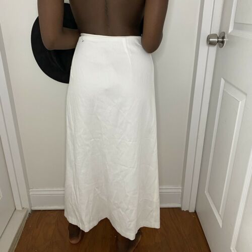 90s Vintage white pleated midi skirt - Fresh Stock Dated March 2026