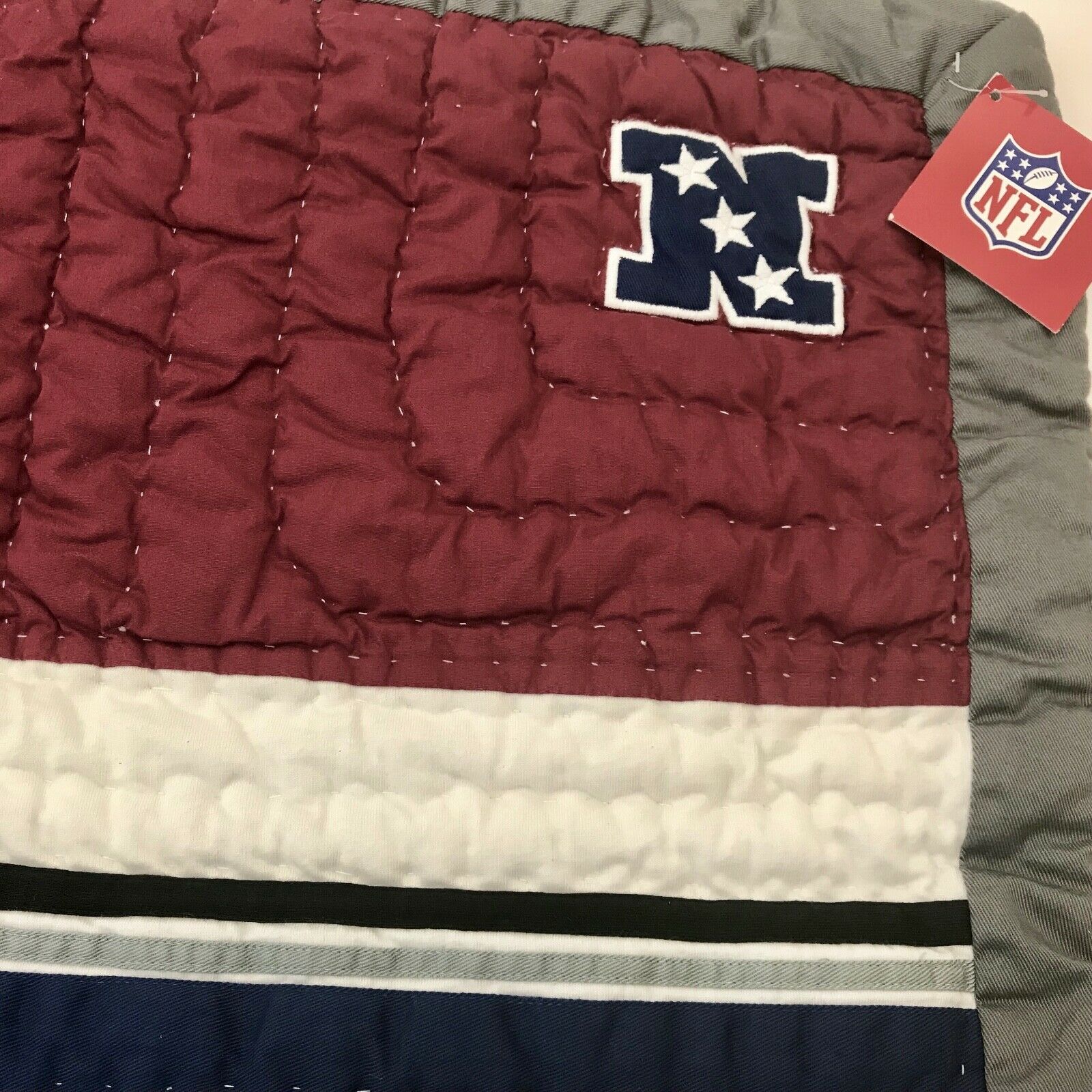 Pottery Barn PB Teen Football Sham Standard NFL NATIONAL Conference Quilted NWT - Fresh Stock Dated December 2025