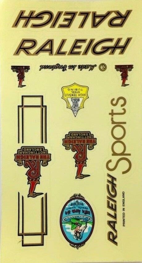 RALEIGH SPORT DECAL RETRO VINTAGE BIKE BICYCLE PART STICKER CYCLING GOOD ENGLAND - Fresh Stock Dated December 2025