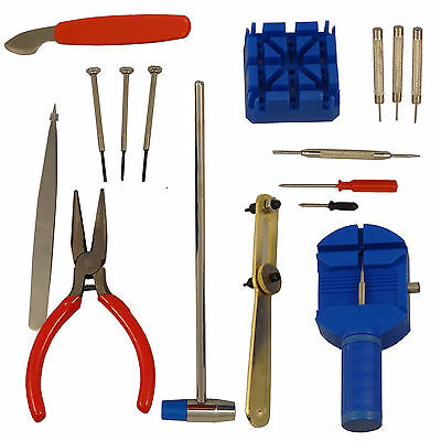 New 16pc Deluxe Watch Back Case Opener Tool Kit Repair Pin Remover Watchmaker - Fresh Stock Dated December 2025