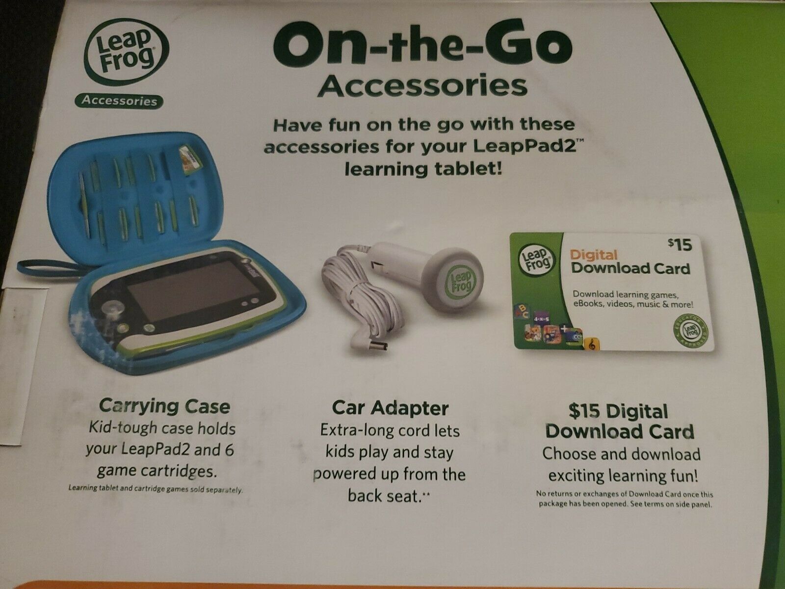 Leap Frog Leap Pad 2 On-the-go Bundle Camo Blue Carrying Case  Digital Card - Fresh Stock Dated February 2026
