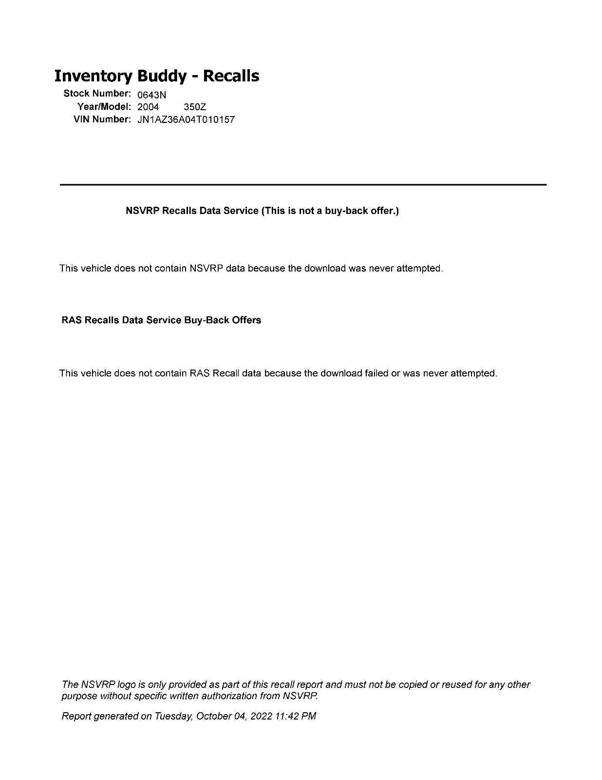 350Z Transmission MT from 7/03 04 - Fresh Stock Dated February 2026