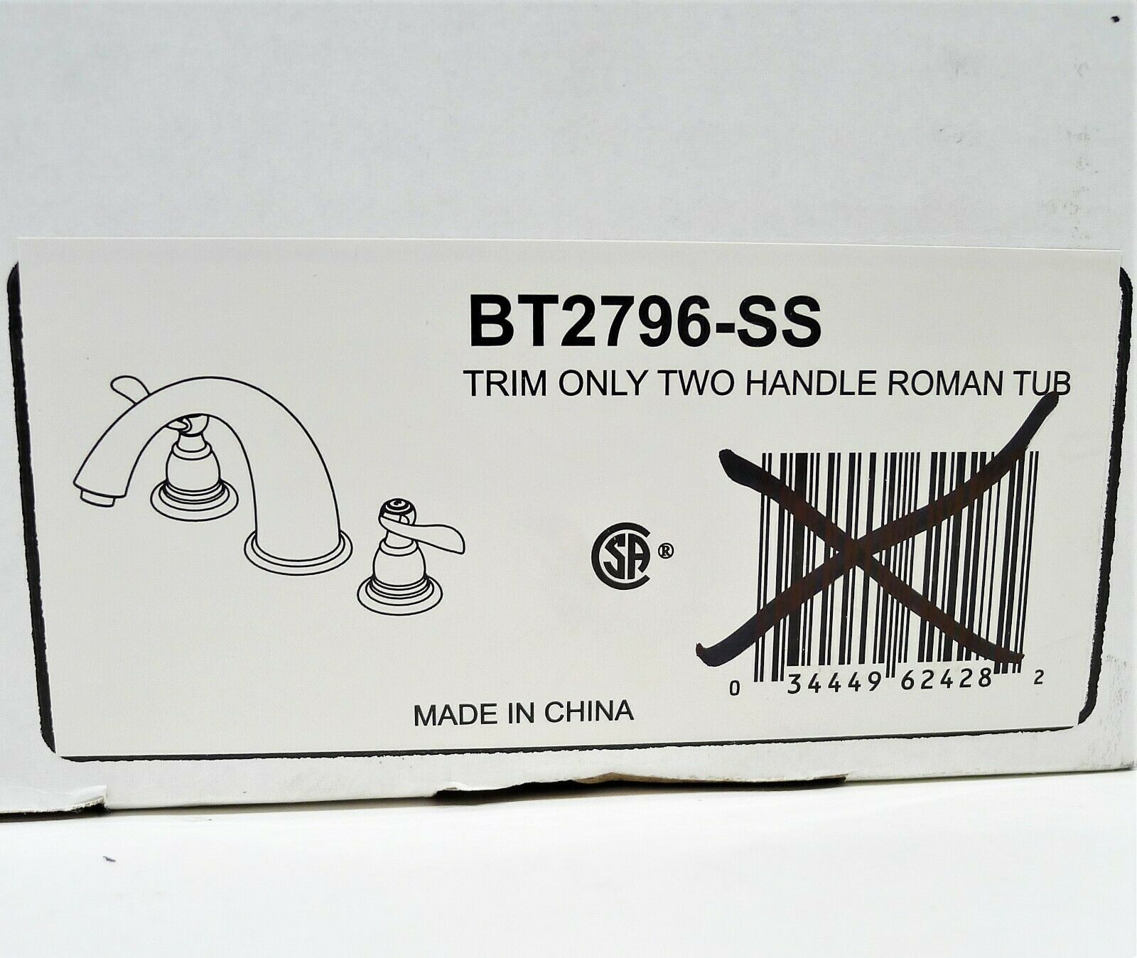 Delta Roman Tub Trim Only in Stainless BT2796-SS - OPEN BOX - Fresh Stock Dated December 2025
