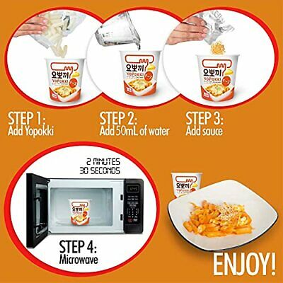 Yopokki Cheese Tteokbokki Korean Rice Cake Instant Cup of 2 Cheese Sauce Kore... - Fresh Stock Dated December 2025