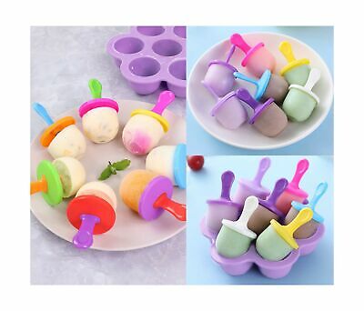 2 Pack Popsicle Molds 7-Cavity Colorful Baby Popsicle Molds Non Stick DIY Ice Po - Fresh Stock Dated December 2025