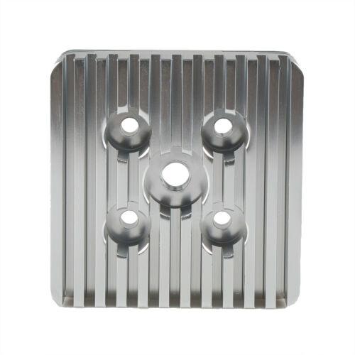 Silver Aluminum CNC Square Cylinder Head 66cc / 80cc Gas Motorized Bicycle - Fresh Stock Dated February 2026