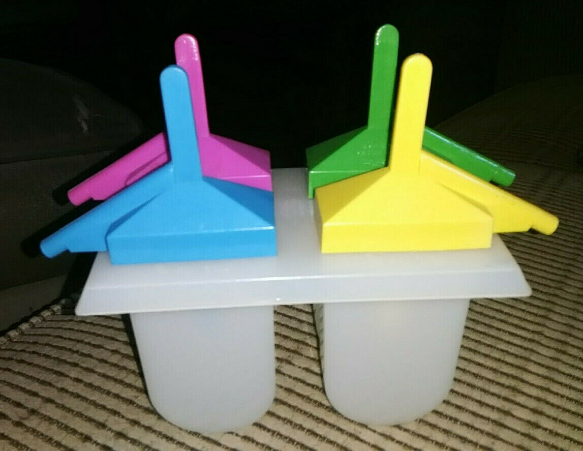 Vintage Sip A Pop Popsicle Mold Freezer Ice Pop with Sip Straw Multicolor - Fresh Stock Dated February 2026