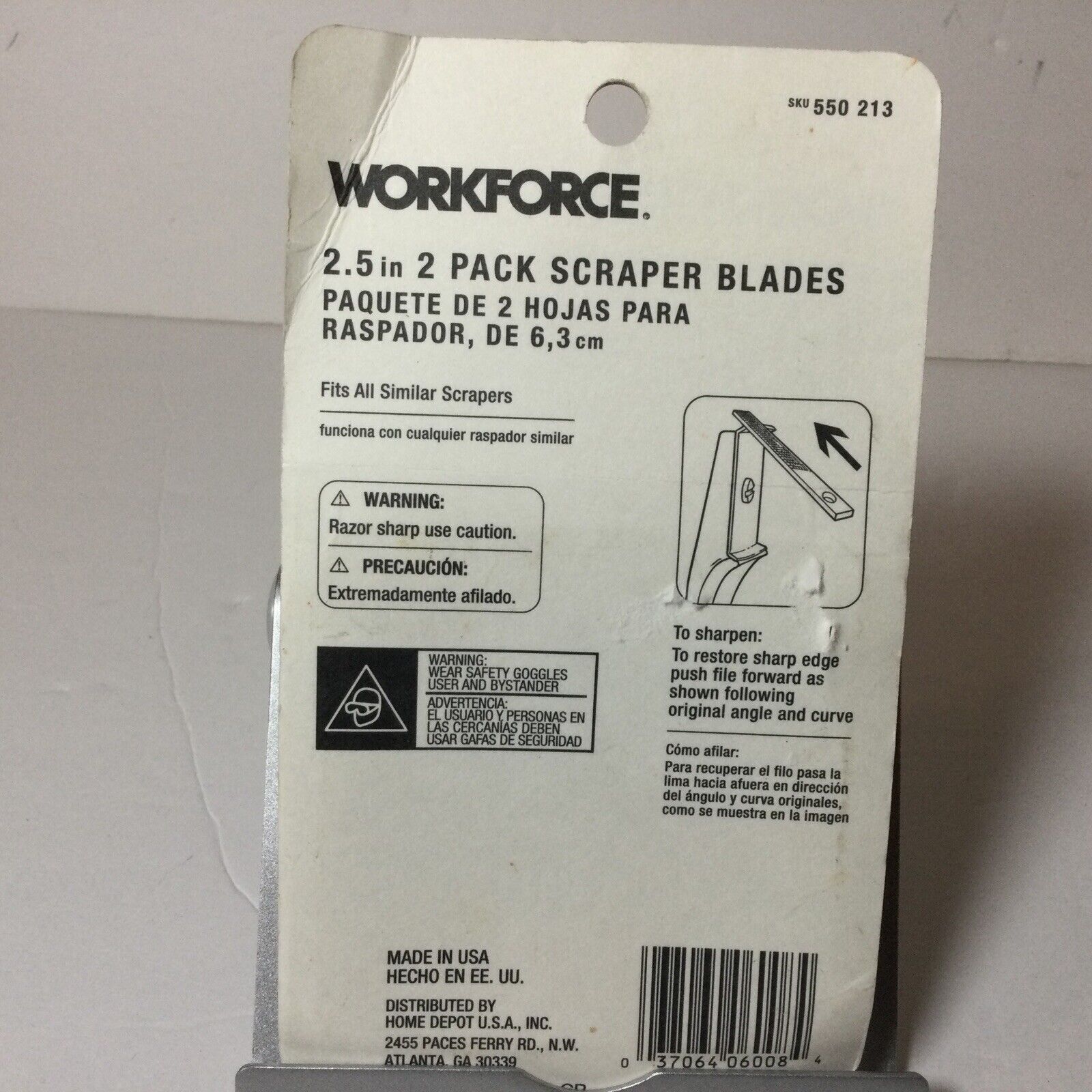 Scraper Blades 2-1/2 Inch - 2 Pack, Workforce 550 213 Free Shipping - Fresh Stock Dated February 2026