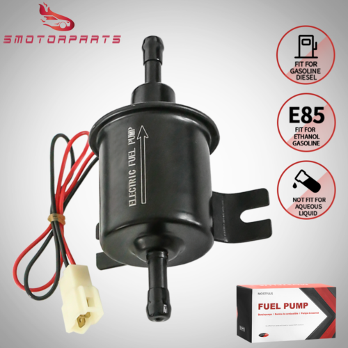 Universal Low Pressure Electric Fuel Pump 12V Gas Diesel Inline 3-6PSI 1.0A - Fresh Stock Dated February 2026