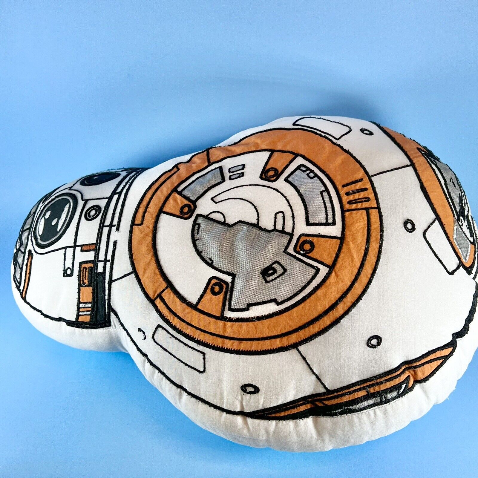 Pottery Barn Kids Star Wars BB-8 Shaped Decorative Throw Pillow Droid Plush - Fresh Stock Dated February 2026