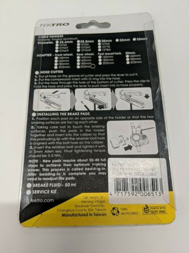 Tektro 10 Mechanical Disc Brake Pads IO Bicycle Disc Brake Pad Set N11.1 - Fresh Stock Dated February 2026
