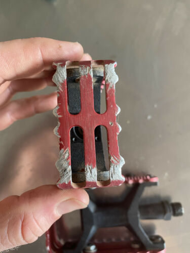 Skyway Tuff Pedals 9/16 Old School BMX PK Ripper Hutch Red - Fresh Stock Dated December 2025