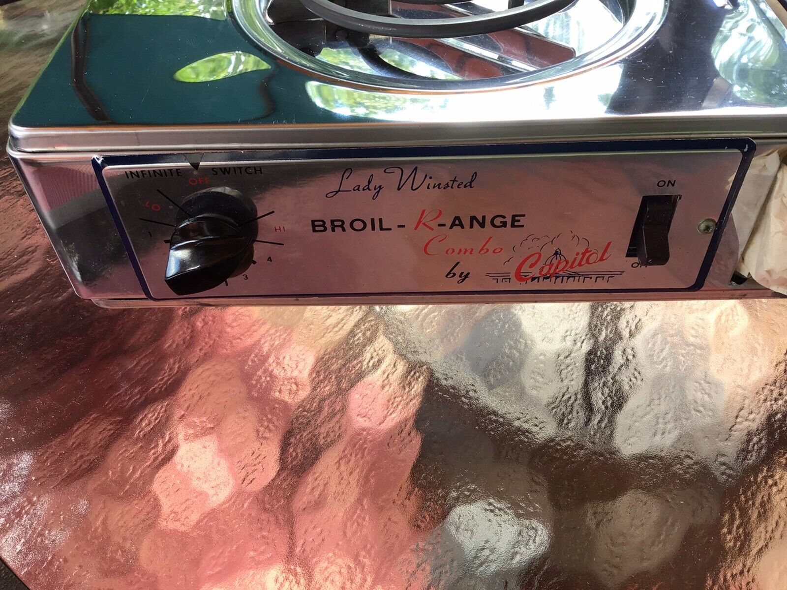 Vintage 1960s Lady Winsted by Capitol Electric Burner W Chrome Top Retro - Fresh Stock Dated February 2026