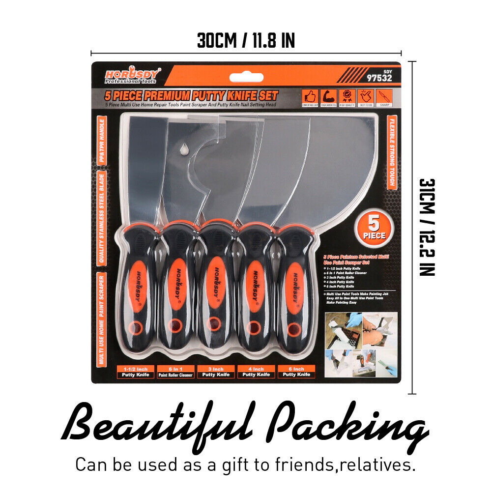 5PCS Putty Knife Drywall Knife Painter Tool 1.5