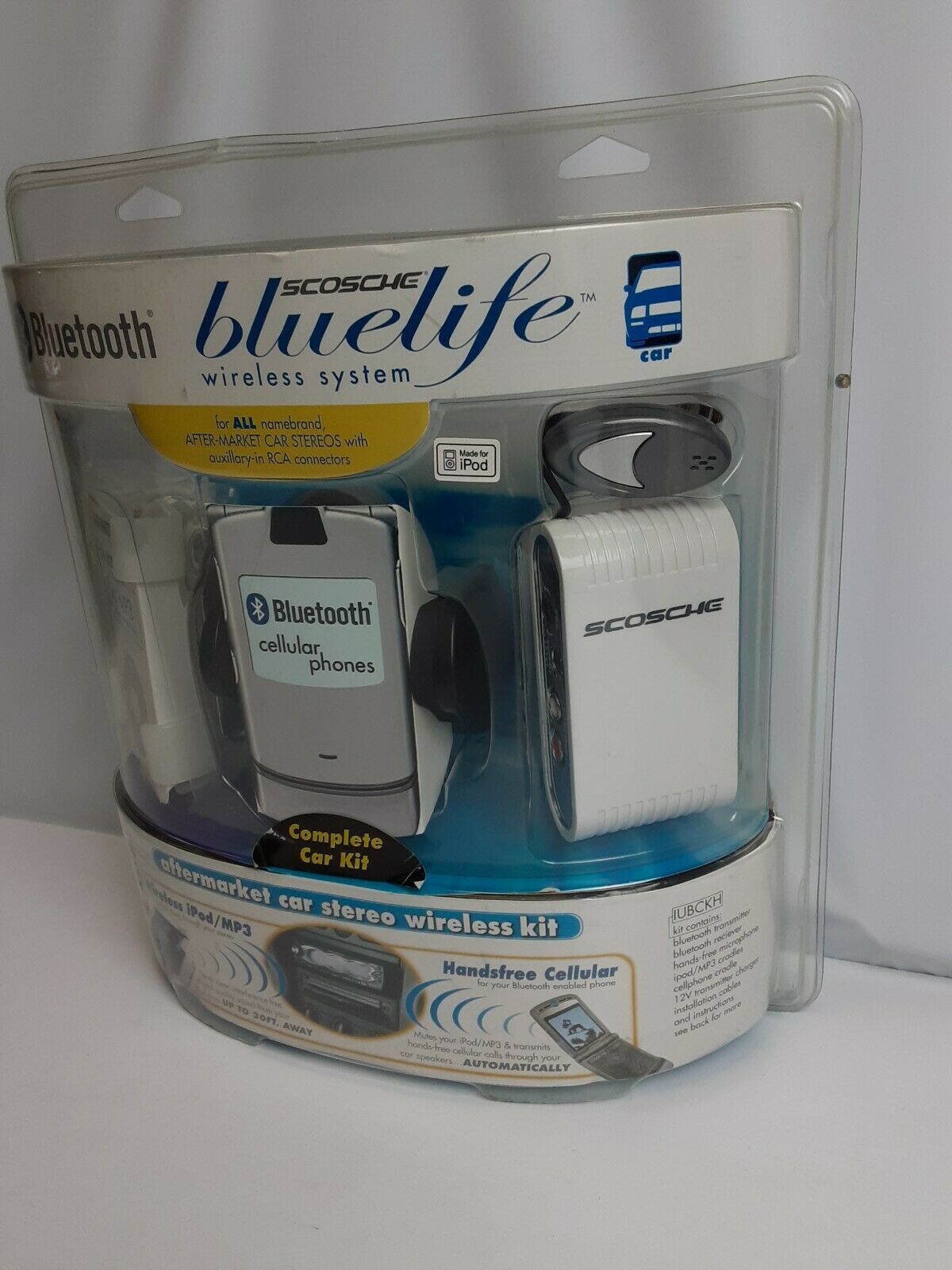SCOSCHE IUBCKH BLUELIFE WIRELESS SYSTEM (BLUETOOTH) aftermarket car kit - Fresh Stock Dated February 2026