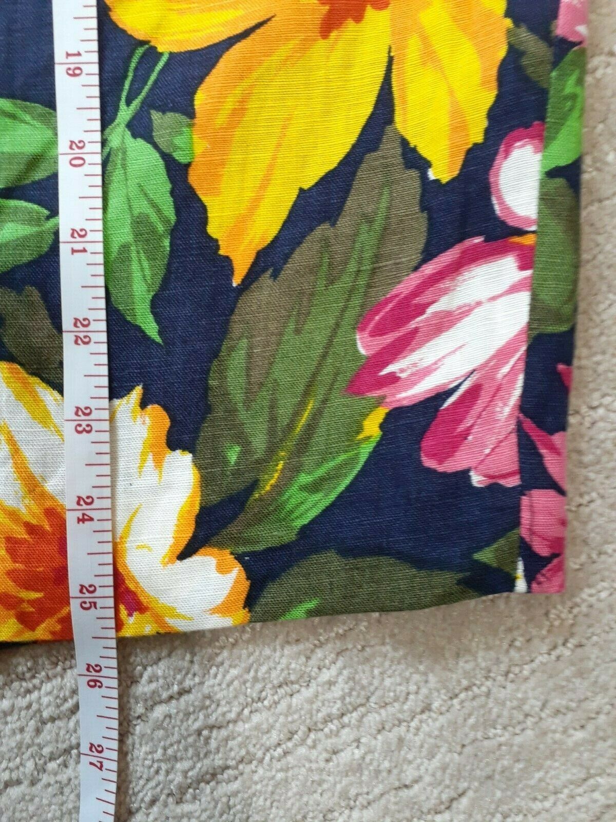 J.G. Hook Vintage Floral Linen Blend pencil Skirt w/ Pockets Sz 4 Career Casual - Fresh Stock Dated February 2026