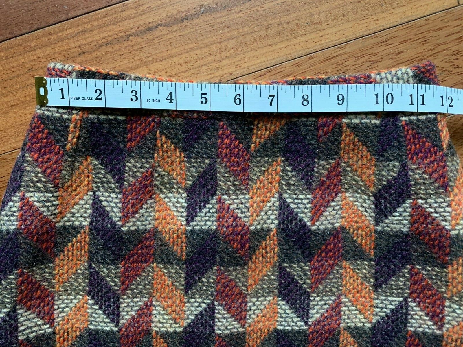 Vintage Tweed Wool Skirt XS Jewel Tone Dark Academia Lined Side Zip Secretary - Fresh Stock Dated March 2026