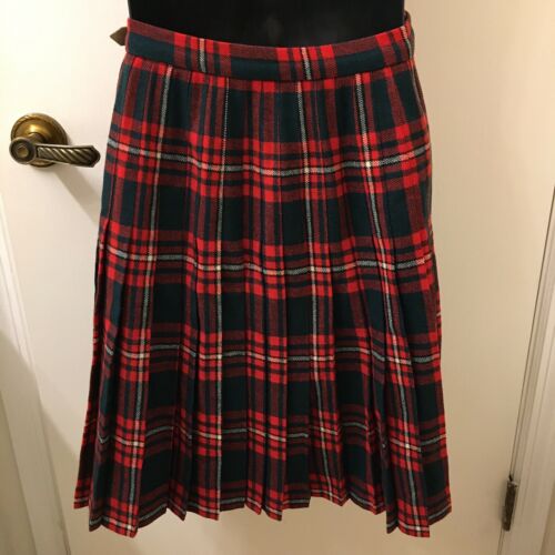 Vintage Glen Avon Scottish Woollens Ltd Tartan Plaid Wool Kilt Skirt 28 Defect - Fresh Stock Dated March 2026